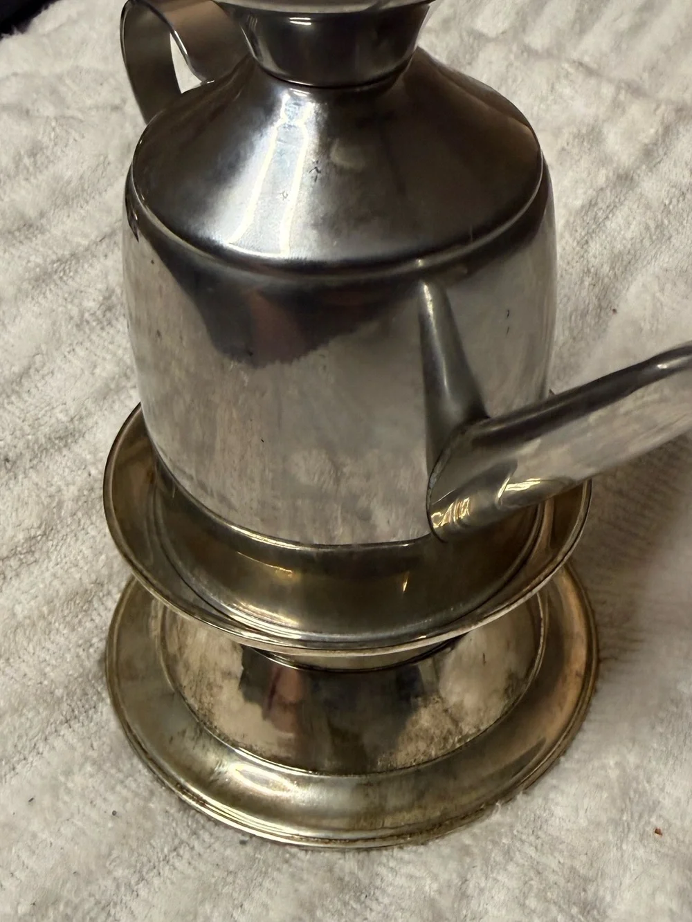 Well equipped kitchen 18/8 stainless steel oil and vinegar cruet dispenser w lid